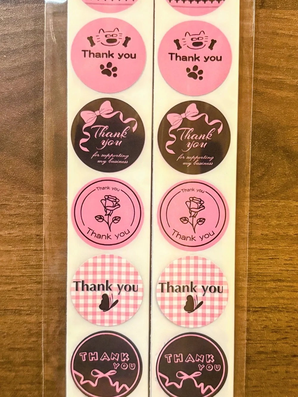 Black Quote Thank You Cards w/ Variety Stickers - nwot